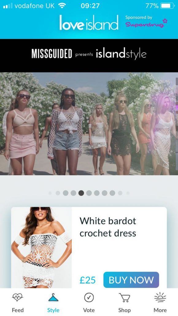 Love Island Missguided App 