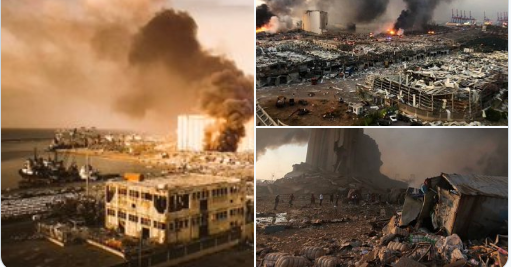 Scenes from Beirut after explosion